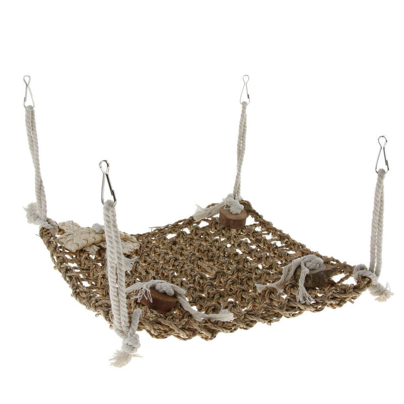 Bird Parrot Parakeet Budgie Cockatiel Cage Grass Hammock Swing Hanging Bite Chew