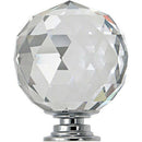 10Pcs 1.6 Inch Clear Crystal Glass Door Knobs Round Diamond Wardrobe Doorkn J8V2