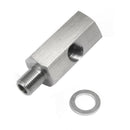 1X(1/8 Inch Bspt Oil Pressure Sensor Tee To Npt Adapter Turbo Supply Feed L