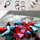 60Pcs Mini Artificial silk Tassel Metal ring DIY Jewelry Accessories Tassels
