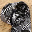 New Black Floral WOVEN JACQUARD Silk Men's Suits Tie Necktie