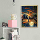 Lake Elephant 5D DIY Full Drill Round Diamond Painting Embroidery Kits Gift