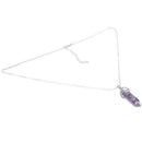 5X(Crystal Hexagonal Healing Point Amethyst Pendant Cut Pendant Necklace U2X5)