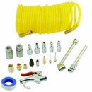 20 Piece Air Compressor Accessory Kit - Includes 25ft Recoil Air Hose, Blow