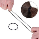 100Pcs Black Thick Endless Hair Elastics Hairbands Ponytail Hair Ties Salable AU