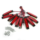 10Pcs 24V 6 LED Red Rear Side Marker Light Position Car Truck Trailer Lorry