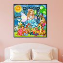 Cartoon Girl 5D DIY Full Round Drill Diamond Painting Mosaic Beadwork Decor