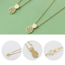 Women Sweet Vogue Manual Plating Pineapple Pendant Chain Finished Necklace CAF