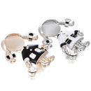 Small Cute Girl Brooches For Women Opal And Rhinestone Brooch Pin Dress Coa