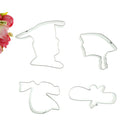 4pcs Graduation Season Stainless Steel Cookie Cutter Fondant Mold Cake Decor 3C