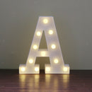 White Large Plastic Marquee Freestanding Alphabet LED Light UP Letters A