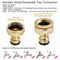 2 Pack Brass Garden Hose/Hosepipe Tap Connector 1/2 Inch and 3/4 Inch 2-in-