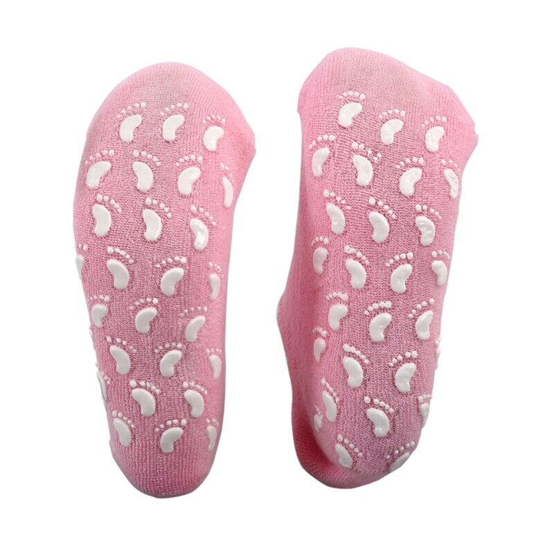 2 Pink Moisturizing Cracked Dry Gel Spa Foot Feet Care Socks [Misc.] D8G8
