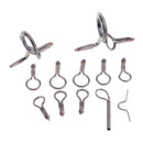 24pcs Fly Fishing Rod Guides Tip Repair Kit DIY Eye Rings Different Size