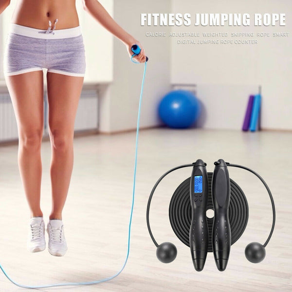 Digital Counting Jump Rope w/ Calories Counter Timer Cordless Skipping Rope A#S