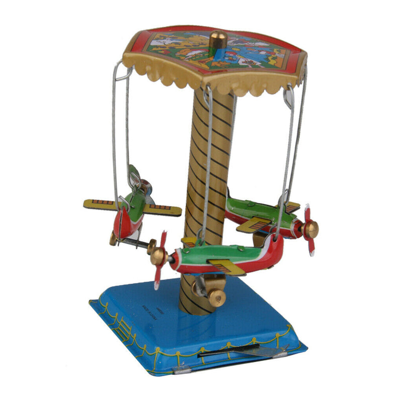 Wind Up Airplane Clockwork Tin Toys Artware Gift for Kids Party Favors