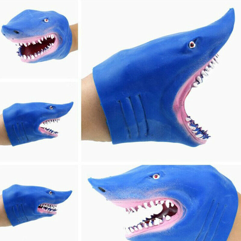 Plastic Shark Hand Puppet for Story Animal Head Gloves Kids Toys Gift AnimaSEAU