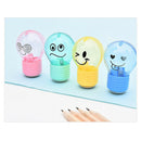 Bulb Pencil Sharpener Creative Plastic For Kids Gifts Stationery School Supp Cy