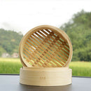 2PCS Asian Bamboo Steamer Basket Rice Food Vegetable Buns Steamer 16.5m
