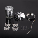 Rotary Spinning Candlestick Tealight Candle Holder Metal Tea Light Holders  Y6L1
