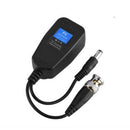2 x CCTV Coax BNC Video Power Balun Transceiver to CAT5e 6 RJ45 Connector QSH
