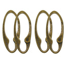 4x Spring Snap Clip Hook Alloy Car Key Chain KeyRings For Outdoor Hiking Camping