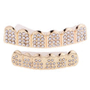 2Pcs Grill Set Hip Hop Grills Top Bottom Bling Mouth Teeth Caps Hip Hop