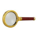 60mm Diameter 4X Optical Lens Rosewood Handle Magnifying Glass J2U5