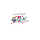 family owl heat transfer iron on patches thermal transfer patch for clothes JR