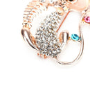 Fashion Crystal Cat Eat Fish Brooch Animal Women Pin Decor Corsage Badge JewelJR