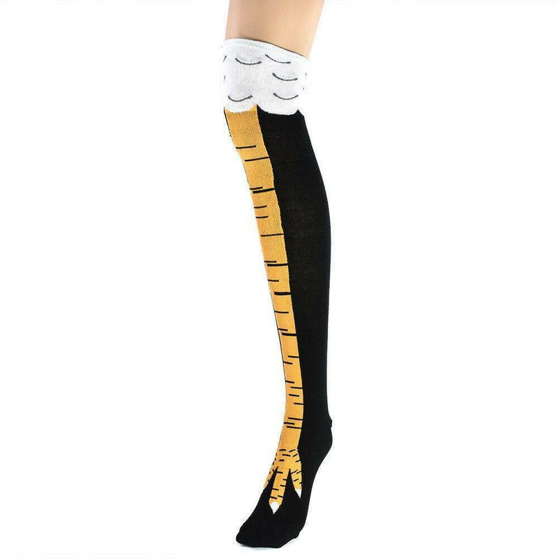 Womens Chicken Foot Socks Leg/Knee Socks Xmas 3- Chicken Socks Cartoon Stockings