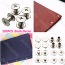 100PCS Nickel Binding Chicago Screws Nail Rivets Photo Album Leather Craft 5x6mm