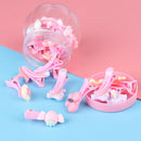 20Pcs Mixed multicolor baby kid children girls cartoon hair clips with boMO