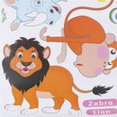 jungle animals wall stickers for kids rooms decor poster wall decals removable F
