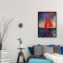 Red Sailboat 5D DIY Full Round Drill Diamond Painting Mosaic Handmade Craft
