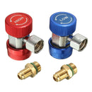 Set Of 2 R134A Quick Coupling Adapter Car Measuring Device With High And Low