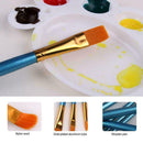 10Pcs/Set Watercolor Gouache Paint Brushes Different Pointed Useful Shape R K5H9