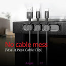 Baseus Peas Magnetic Cable Clip Organizer Clamp Desktop Management(Black)