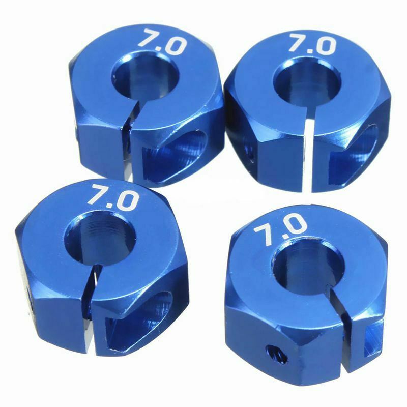 RC Blue Aluminum 7.0 Wheel Hex 12mm Drive with Pins Screws 4P HSP HPI Tamiy N3A6