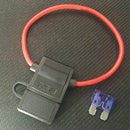 5 Pack 16 Gauge ATC In-Line Blade Fuse Holder 100% OFC Copper Wire + 1A - 40A