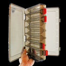 Fishing Double-side Bait Box PP 18.5x27.5x5cm 14 space Plastic Storage Box