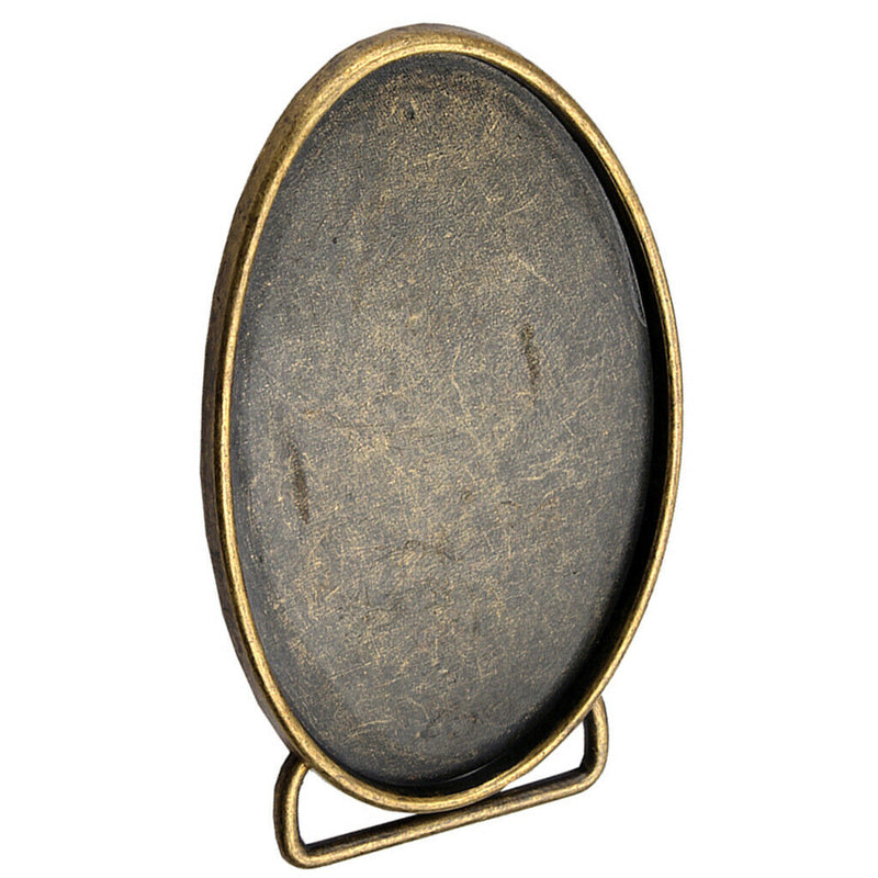 Western Cowboy White Oval Belt Buckle DIY Accessories Jeans Belts