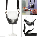 Portable Wine Sling Yoke Glass Holder Support Strap for Birthday Party Gift ODES