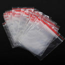 100 Small Clear Bags Plastic Poly Baggy Grip Self Seal Resealable Zip Lock