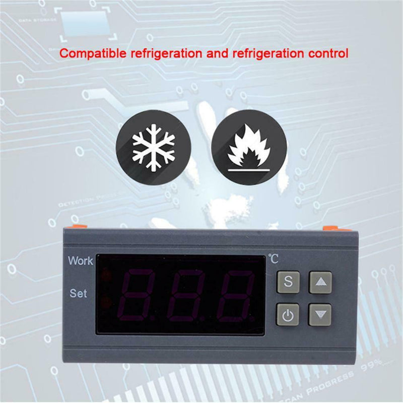 90V-250V Temperature Controller Digital Temp Thermostat Control Relay W/ Sensor