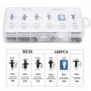 100 x 6 Mode Car SUV Push Pin Rivet Clips Fenders Bumper Panel Retainer Fastener