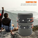 Outdoor Portable Camping Tableware Alumina Pot Sets Picnic for 1-2 Person
