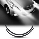 2pcs Rubber Car Fender Flares Carbon Fiber Look Arch Wheel Eyebrow Protector