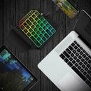 1x K15 One-handed Membrane Gamer USB Keyboard Mechanical RGB Wired Light Ba G1A0