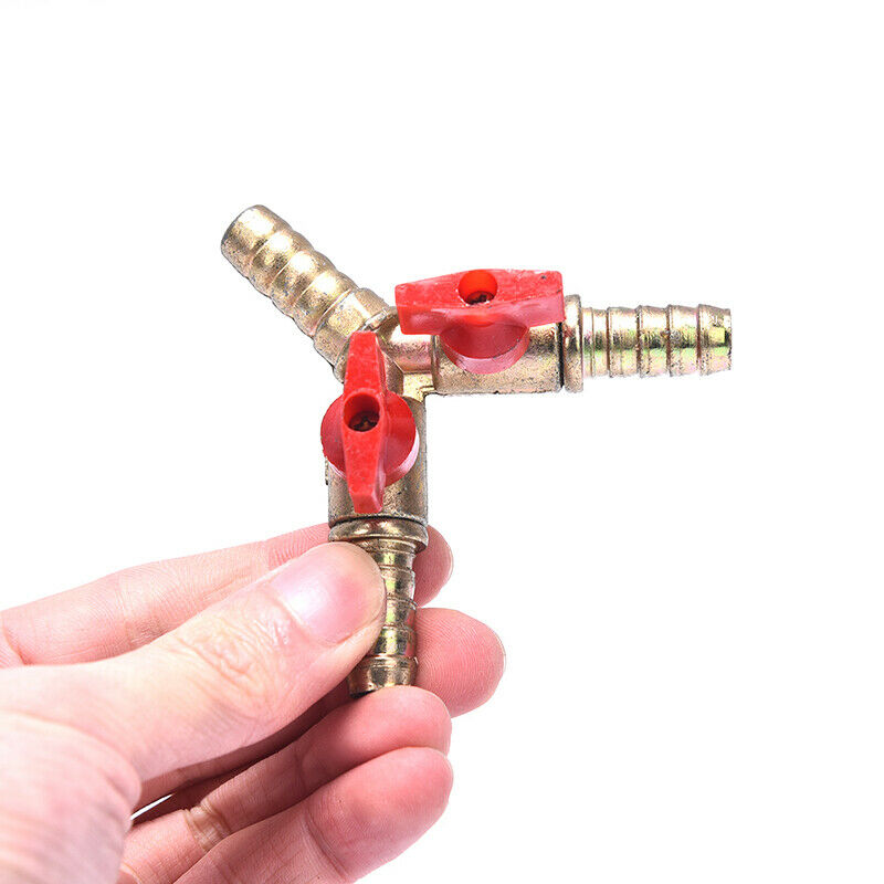 Clamp Fitting Fuel Water Oil Gas 3/8" 10mm Brass Y 3-Way Shut Off Ball Valve Hn